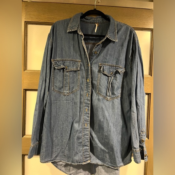 Free People Tops - Free People Denim Shirt - Size
